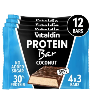 X12 Barritas proteicas con sabor Coco y Bajas en Azúcar