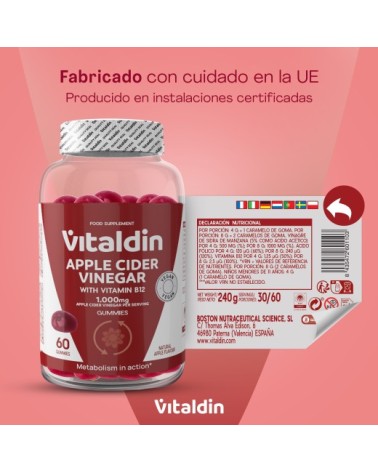 Gominolas de vinagre de sidra de manzana - Vitaldin