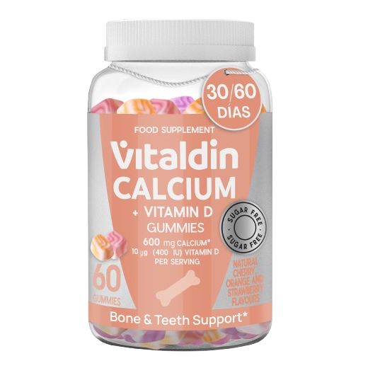 Gominolas de Calcio con Vitamina D y Sin Azúcar