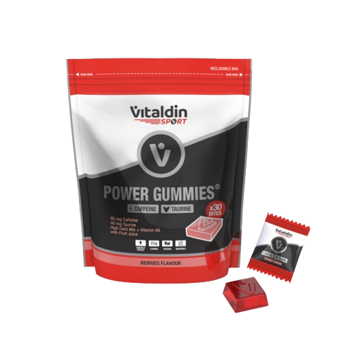 Gominolas de Cafeína y Taurina frutos rojos - Vitaldin