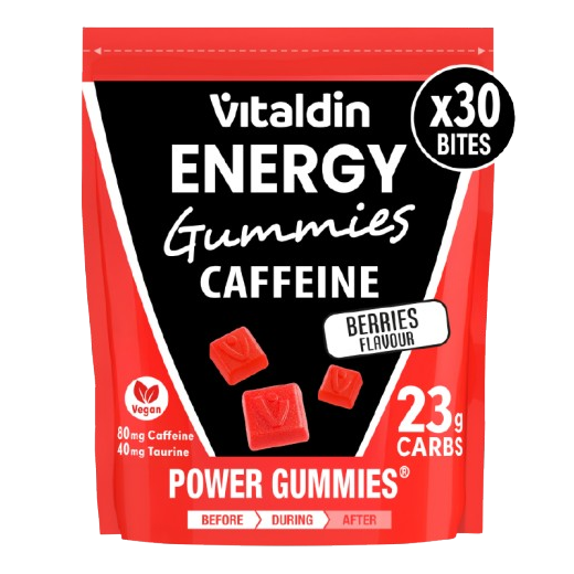 Caffeine and Taurine gummies red fruits - Vitaldin