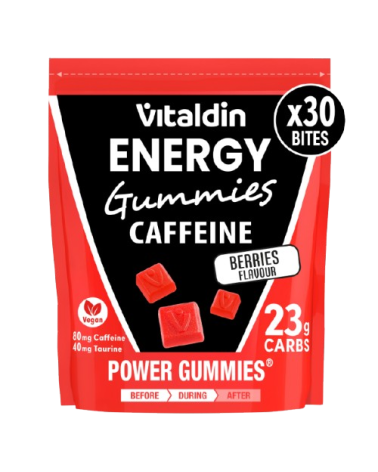 Gominolas de Cafeína y Taurina frutos rojos - Vitaldin