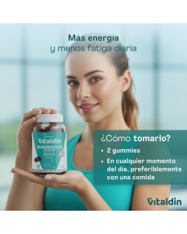 Gominolas de Magnesio Citrato Sin Azúcar | Menor cansancio
