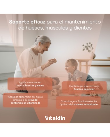 Calcio con Vitamina D en gominolas sin azúcar | Vitaldin