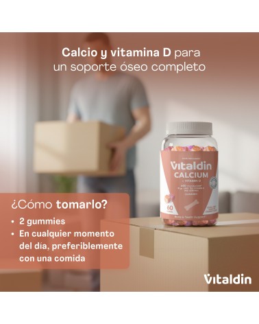 Calcio con Vitamina D en gominolas sin azúcar | Vitaldin