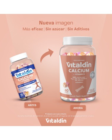 Calcio con Vitamina D en gominolas sin azúcar | Vitaldin