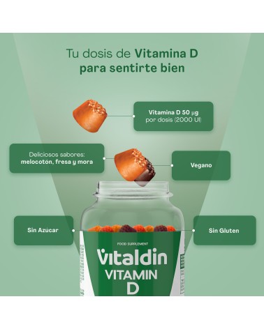 Gominolas de Vitamina D 2000 UI | Huesos y Sistema Inmune