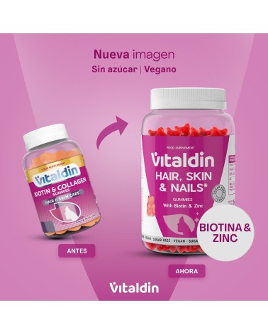 Hair, Skin & Nails Gummies | Biotin & Zinc – Vitaldin
