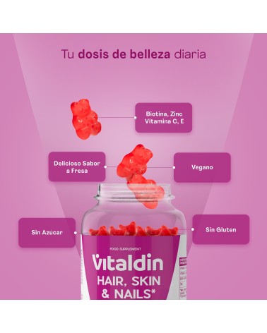 Hair, Skin & Nails Gummies | Biotin & Zinc – Vitaldin