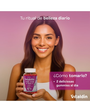 Gominolas para Pelo, Piel y Uñas | Biotina y Zinc – Vitaldin