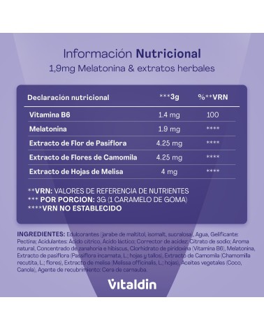 Gominolas para dormir con Melatonina ֎ Vitaldin