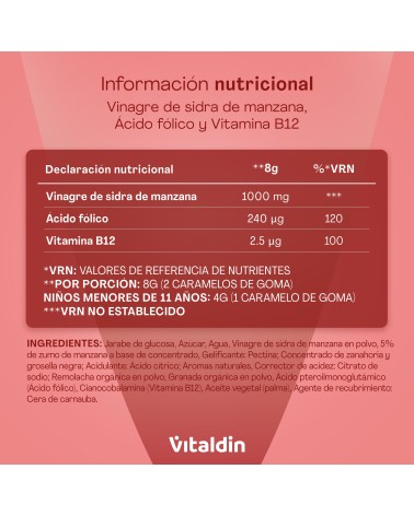 Gominolas de vinagre de sidra de manzana - Vitaldin