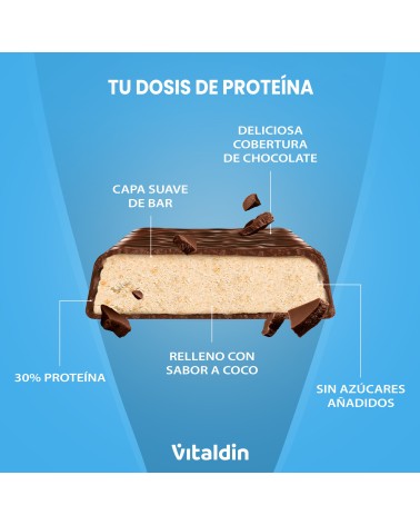Barritas proteicas con sabor Coco y Bajas en Azúcar