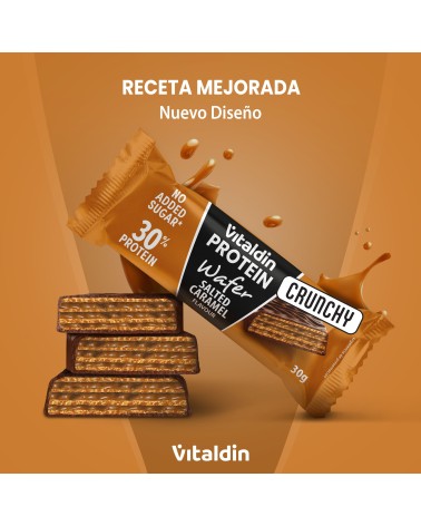 Barritas Wafer proteicas con colágeno sabor caramelo salado