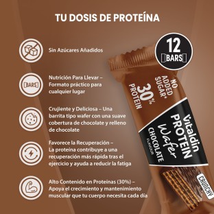 12 x Chocolate Protein Wafer Bars with Collagen – Energy and Taste