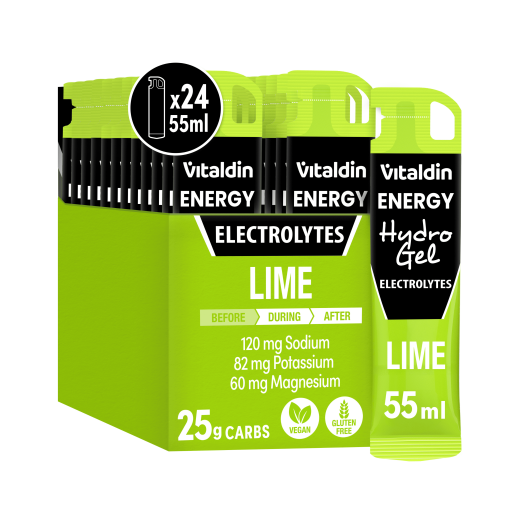 Hydro Energy Gel Electrolitos Sabor Lima – Caja 24 geles energéticos x 55 ml