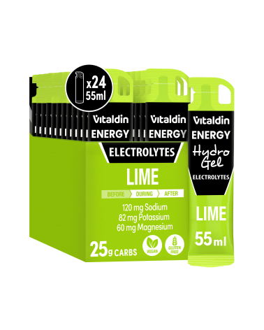 Hydro Energy Gel Electrolitos Sabor Lima – Caja 24 geles energéticos x 55 ml