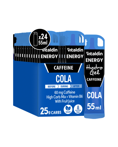 Hydro Energy Gel Cafeína Sabor Cola – Caja 24 geles energéticos x 55 ml