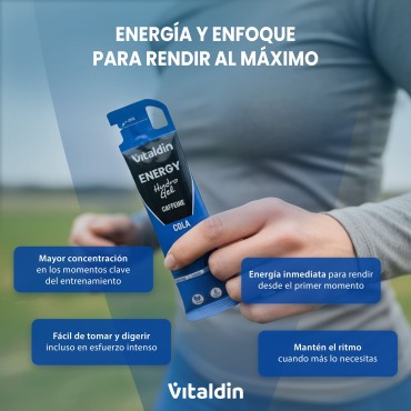 24 x Gel energético Hydro cafeína cola - Vitaldin