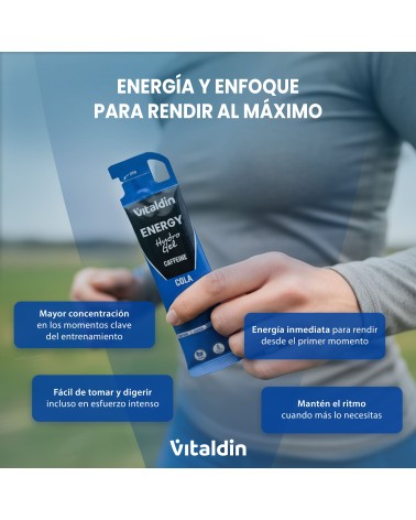 Gel energético Hydro cafeína cola - Vitaldin