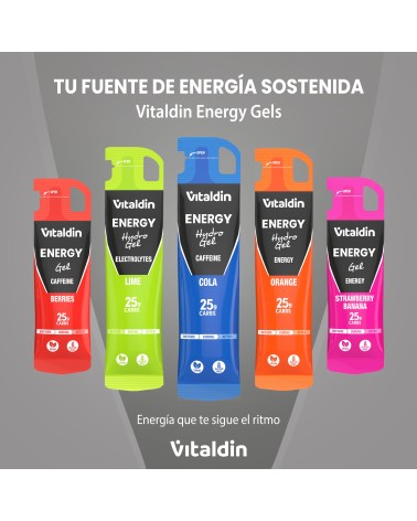 Hydro Energy Gel Cafeína Sabor Cola – Caja 24 geles energéticos x 55 ml