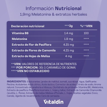 Gominolas para dormir con Melatonina 1,9MG