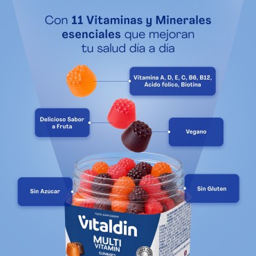 Gominolas de Multivitaminas sin Azúcar para adultos