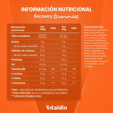 Gominolas de BCAA naranja - Vitaldin