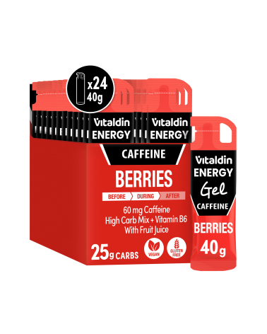 Gel energético de Cafeína y frutos rojos - Vitaldin