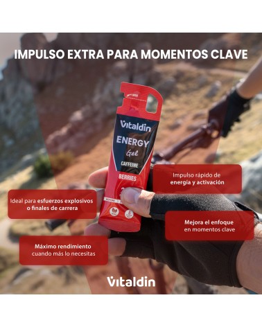Gel energético de Cafeína y frutos rojos - Vitaldin