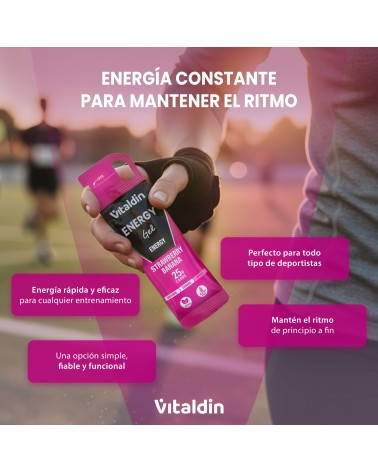 24 x Caffeine Free Strawberry & Banana Energy Gel - Vitaldin