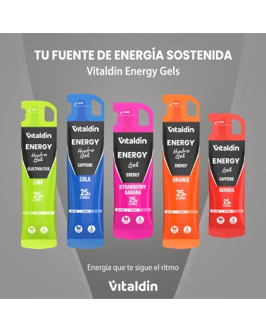 24 x Caffeine Free Strawberry & Banana Energy Gel - Vitaldin