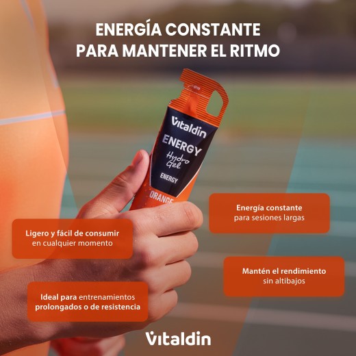 24 x Gel energético Hydro sin cafeína naranja