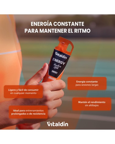 Hydro Energy Gel Sabor Naranja (Sin Cafeína) – Caja 24 geles energéticos x 55 ml