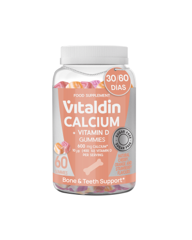 Calcio con Vitamina D en gominolas sin azúcar | Vitaldin