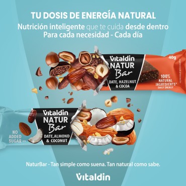 12 x Barritas Energéticas Natur Bar Almendra y  Coco - Vitaldin