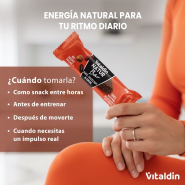 12 x Barritas Energéticas Natur Bar Avellana y Cacao - Vitaldin