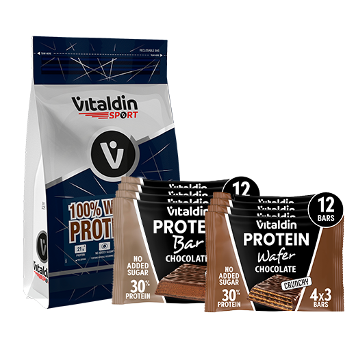 Pack de Fuerza y Proteína con Whey, Barritas y Wafers