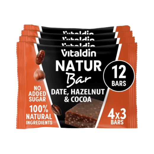 12 x Barritas Energéticas Natur Bar Avellana y Cacao - Vitaldin