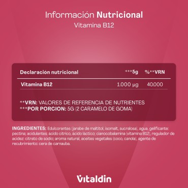 Gominolas de Vitamina B12 sin azúcar
