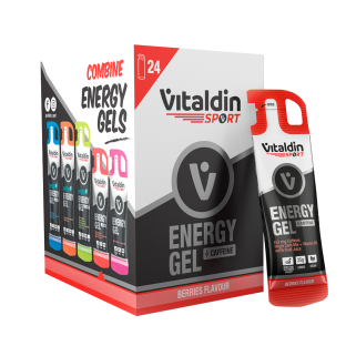 Gel energético de Cafeína y frutos rojos - Vitaldin