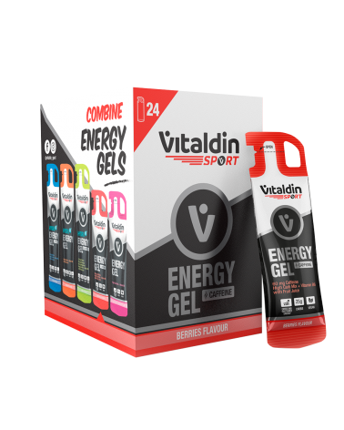 Gel energético de Cafeína y frutos rojos - Vitaldin