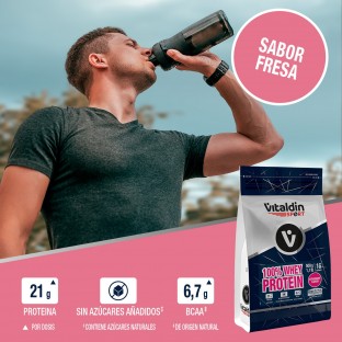 Proteína Whey fresa - Vitaldin