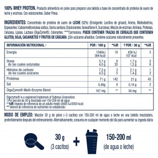 Proteína Whey fresa - Vitaldin