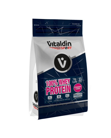 Proteína Whey fresa - Vitaldin