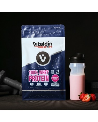 Proteína Whey fresa - Vitaldin