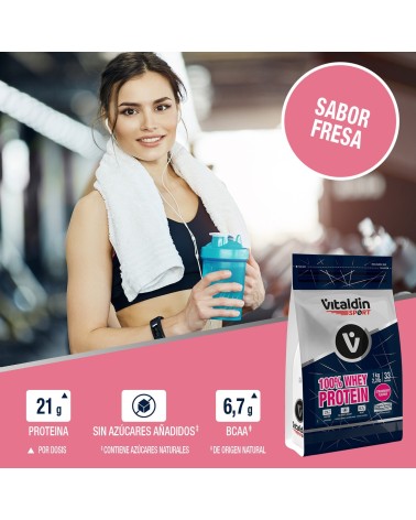 Proteína Whey fresa - Vitaldin