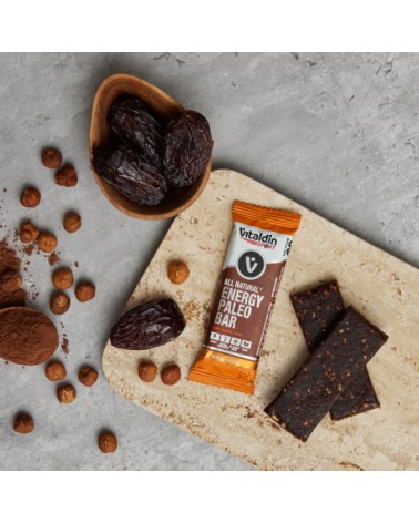 12 x 100% natural Paleo Hazelnut & Cocoa Paleo Energy Bars - Vitaldin