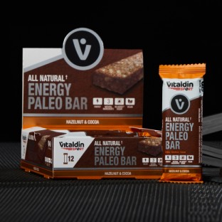 12 x 100% natural Paleo Hazelnut & Cocoa Paleo Energy Bars - Vitaldin