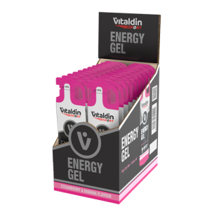 24 x Gel energético sin Cafeína fresa y plátano - Vitaldin